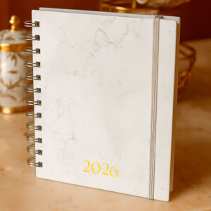 Planner Chartam 2026 - Mármore Branco